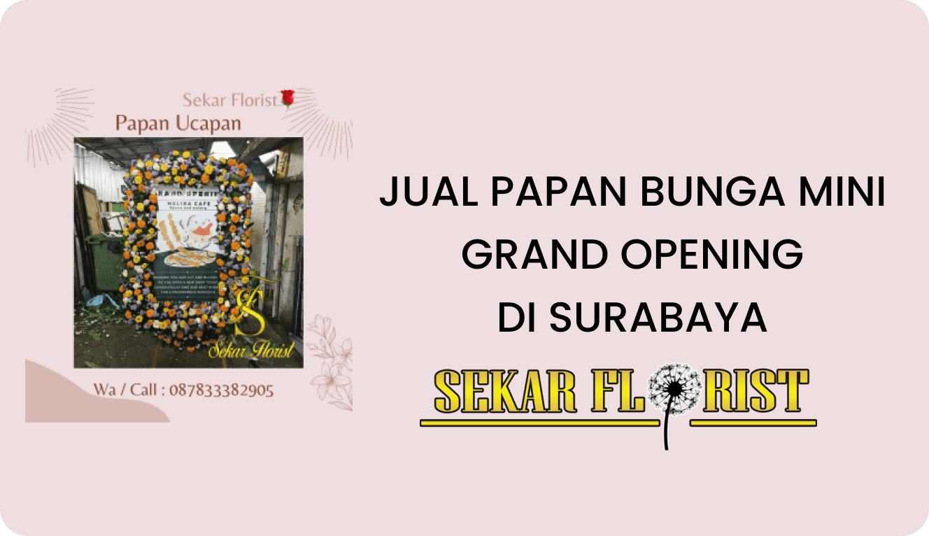 jual papan bunga mini grand opening surabaya