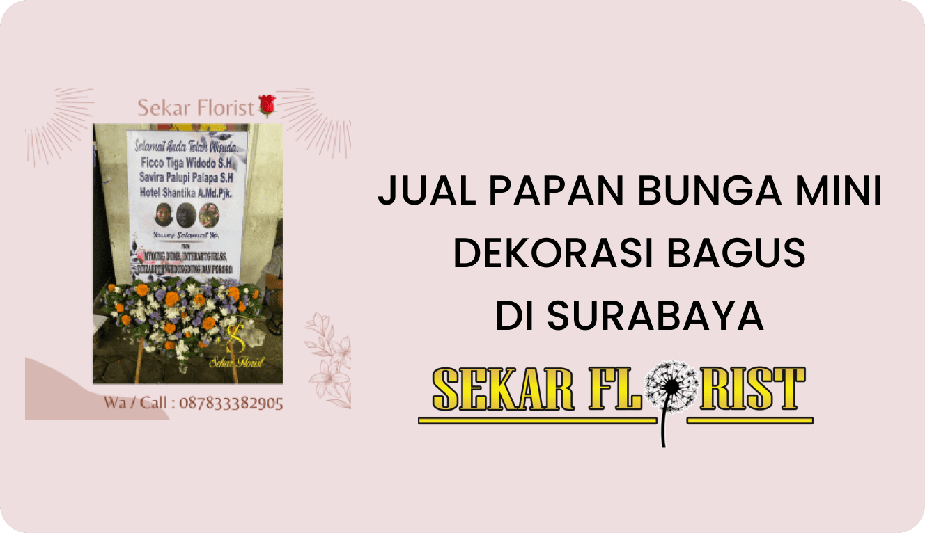 JUAL PAPAN BUNGA MINI DEKORASI BAGUS SURABAYA