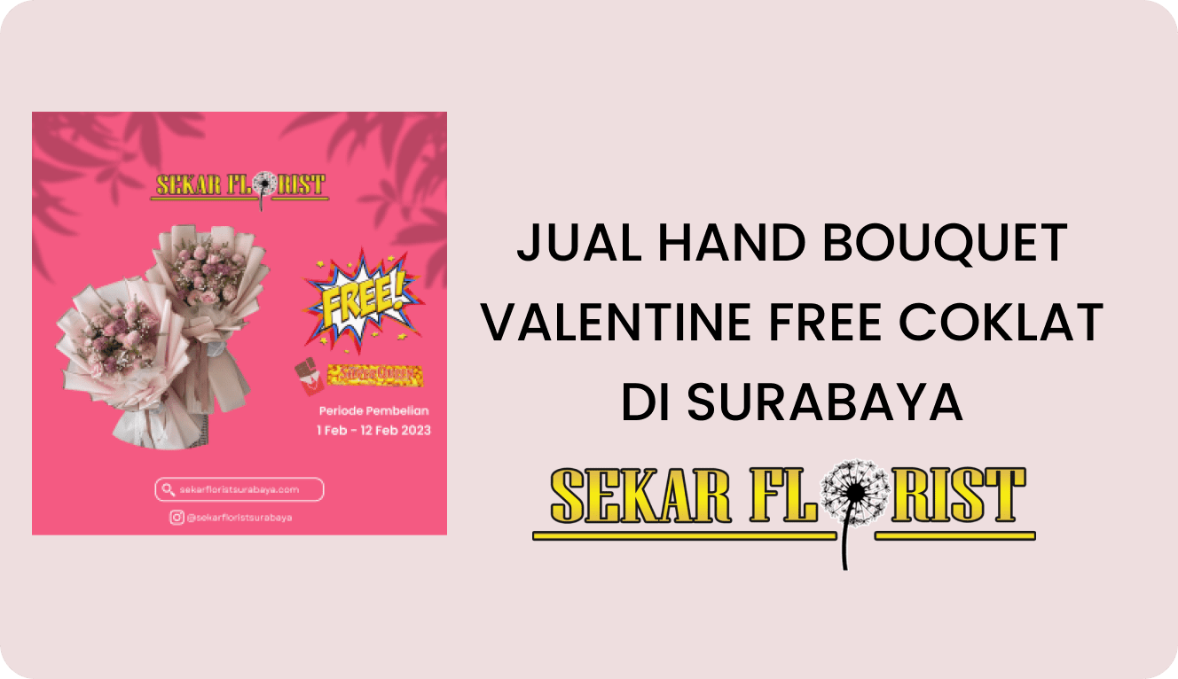 JUAL HAND BOUQUET VALENTINE FREE COKLAT SURABAYA