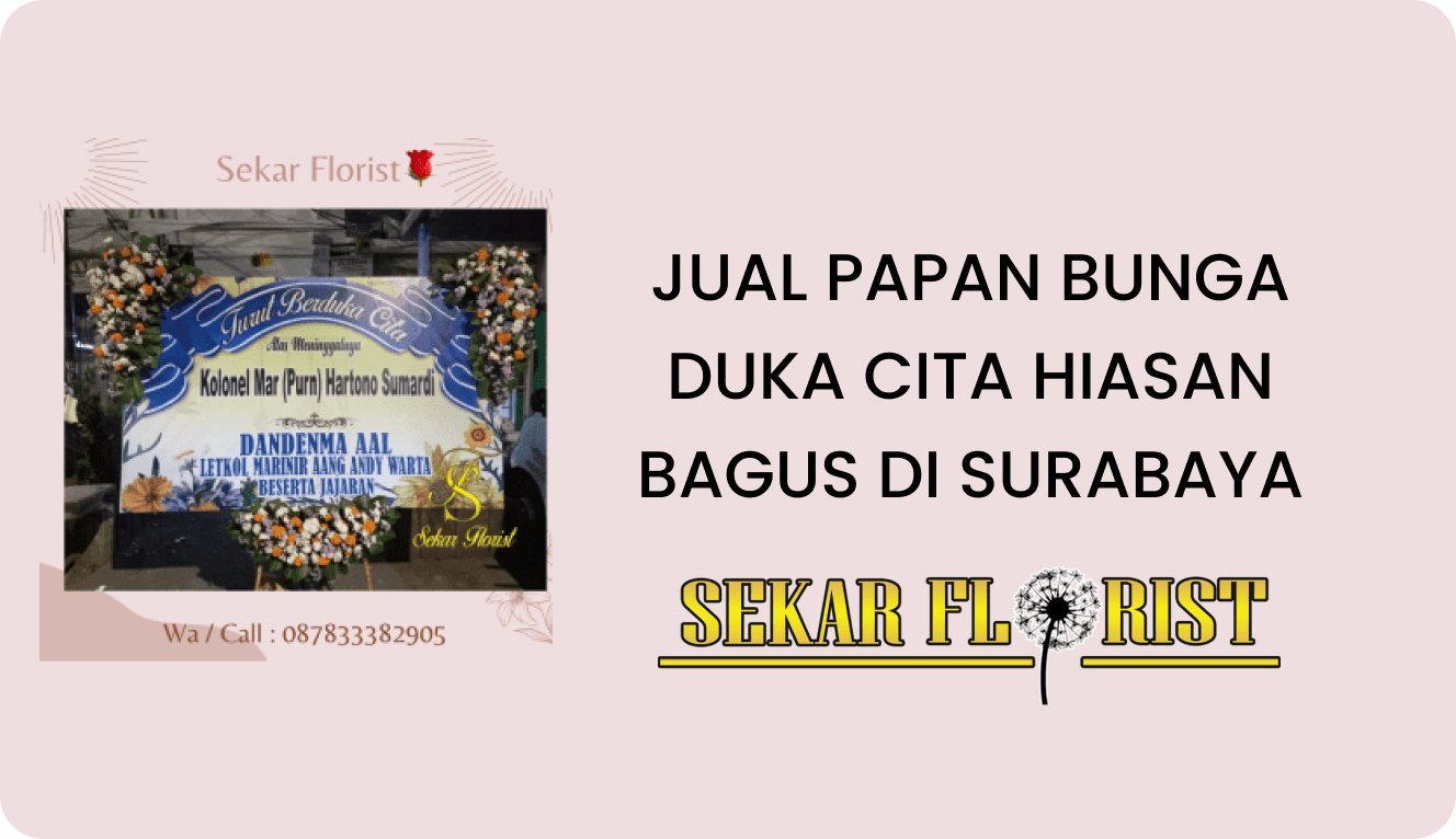 Jual Papan Bunga Duka Cita Hiasan Bagus Surabaya