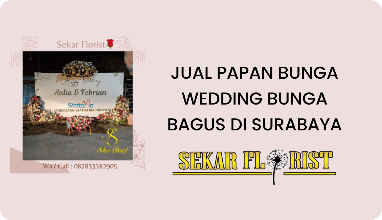 Jual Papan Bunga Wedding Bunga Bagus Surabaya