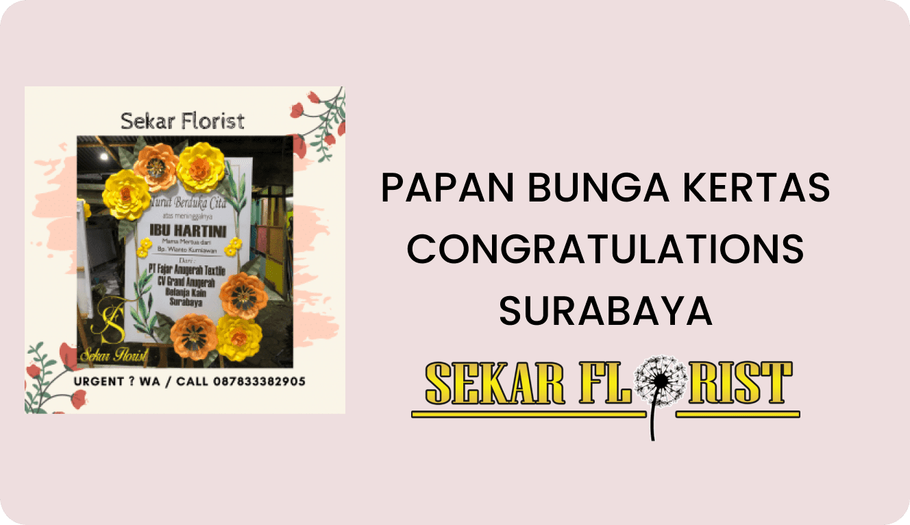 Papan Bunga Kertas Congratulations Surabaya