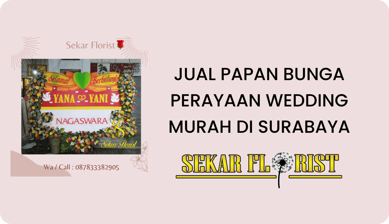 Jual Papan Bunga Perayaan Wedding Murah Gresik