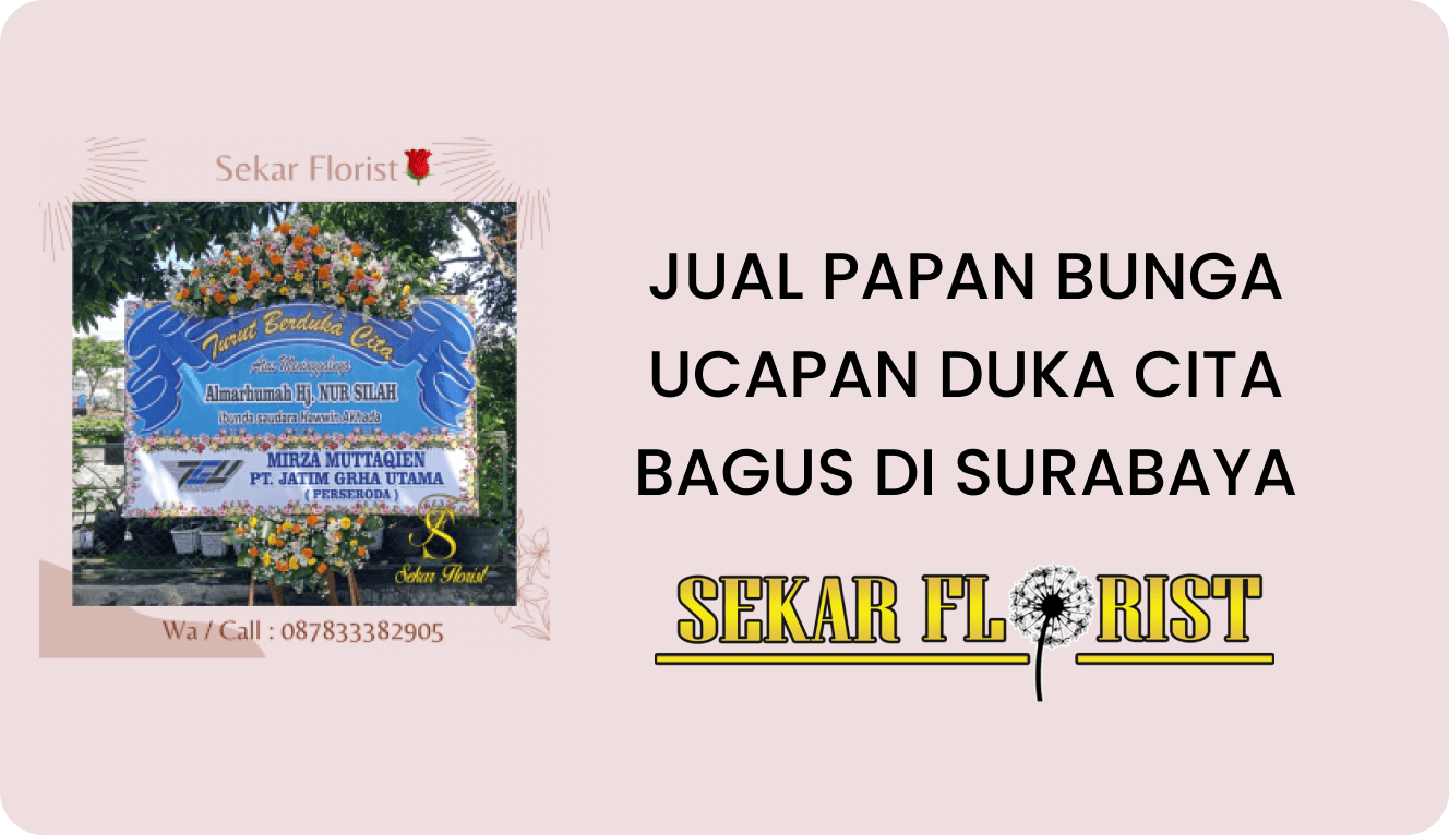 Jual Papan Bunga Ucapan Duka Cita Bagus Surabaya