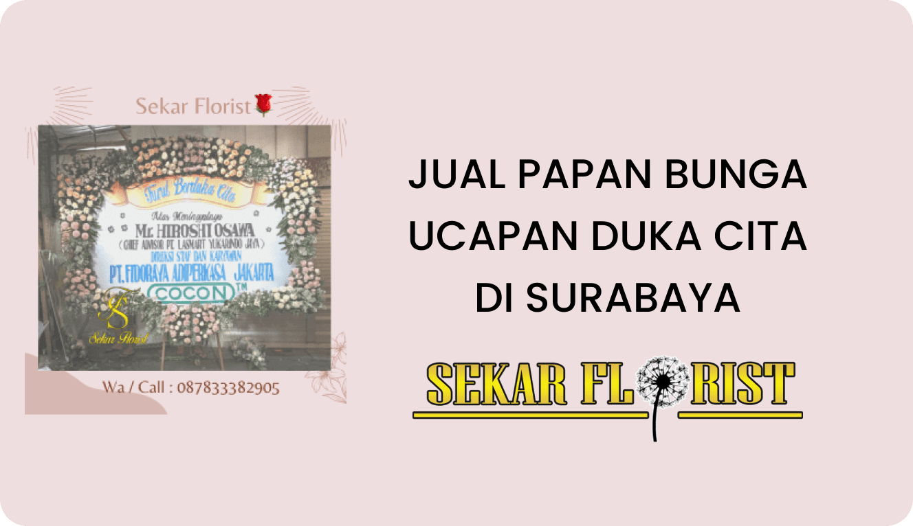 Jual Papan Bunga Ucapan Duka Cita Surabaya