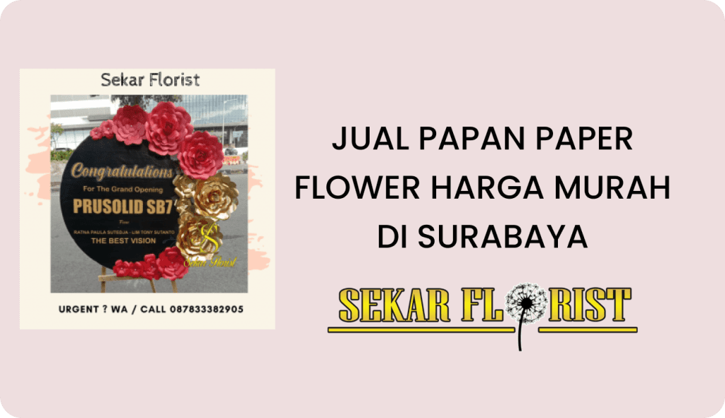 Jual Papan Paper Flower Harga Murah Surabaya