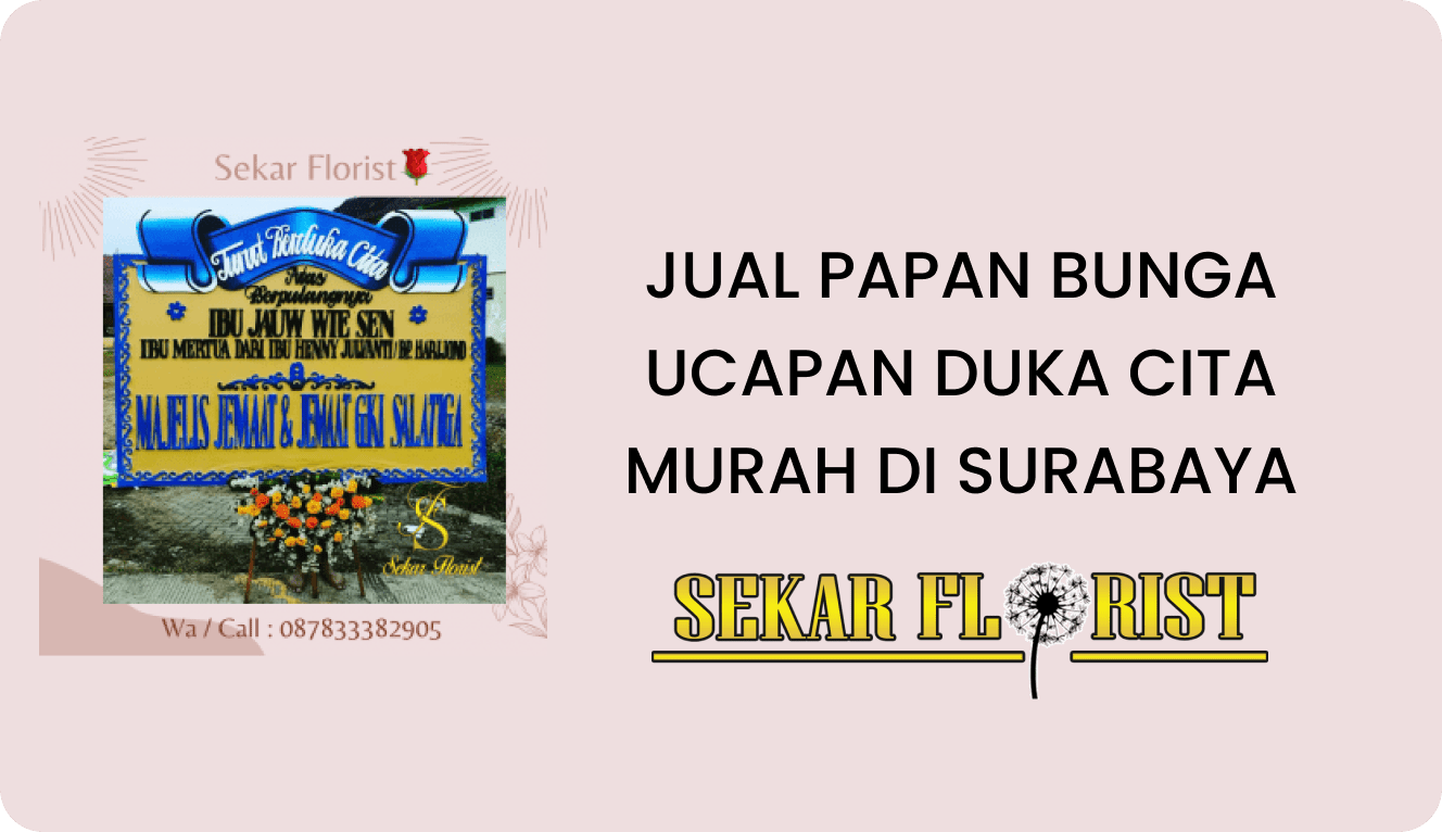 Jual Papan Bunga Ucapan Duka Cita Murah Surabaya