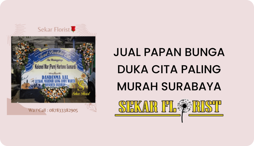 Jual Papan Bunga Duka Cita Harga Paling Murah Surabaya