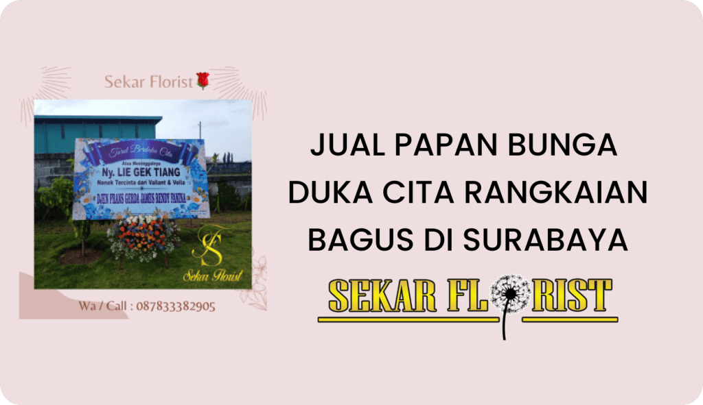 Jual Papan Bunga Duka Cita Rangkaian Bagus Surabaya