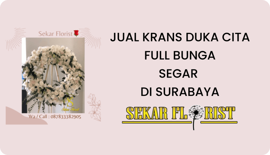 Jual Krans Duka Cita Full Bunga Segar Surabaya