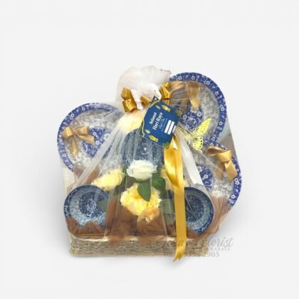 Hampers Lebaran Keramik Royal Blue Porcelain Dining Set